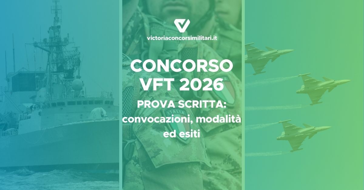 Prova scritta Concorso VFT Esercito, Marina, Aeronautica 2026